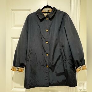 Vintage Burberry London Reversible Coat – Plaid Lined – Unisex